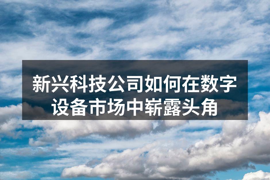 新兴科技公司如何在数字设备市场中崭露头角