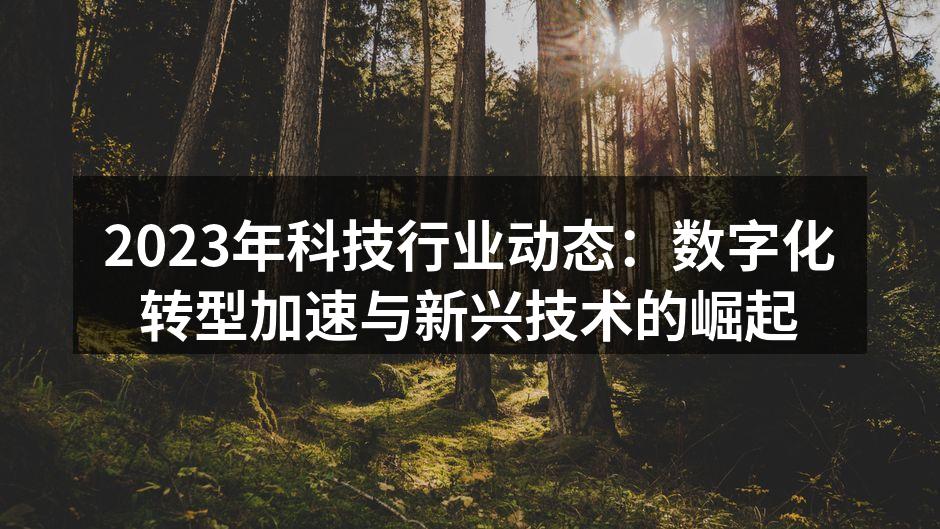 2023年科技行业动态：数字化转型加速与新兴技术的崛起